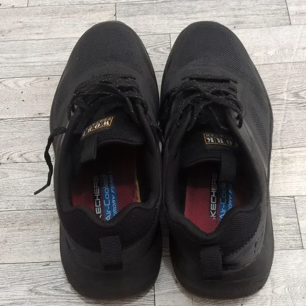 SKECHERS Work Footwear Black Safety Shoes Mens 8M EH SR ASTM F2413-18 200263